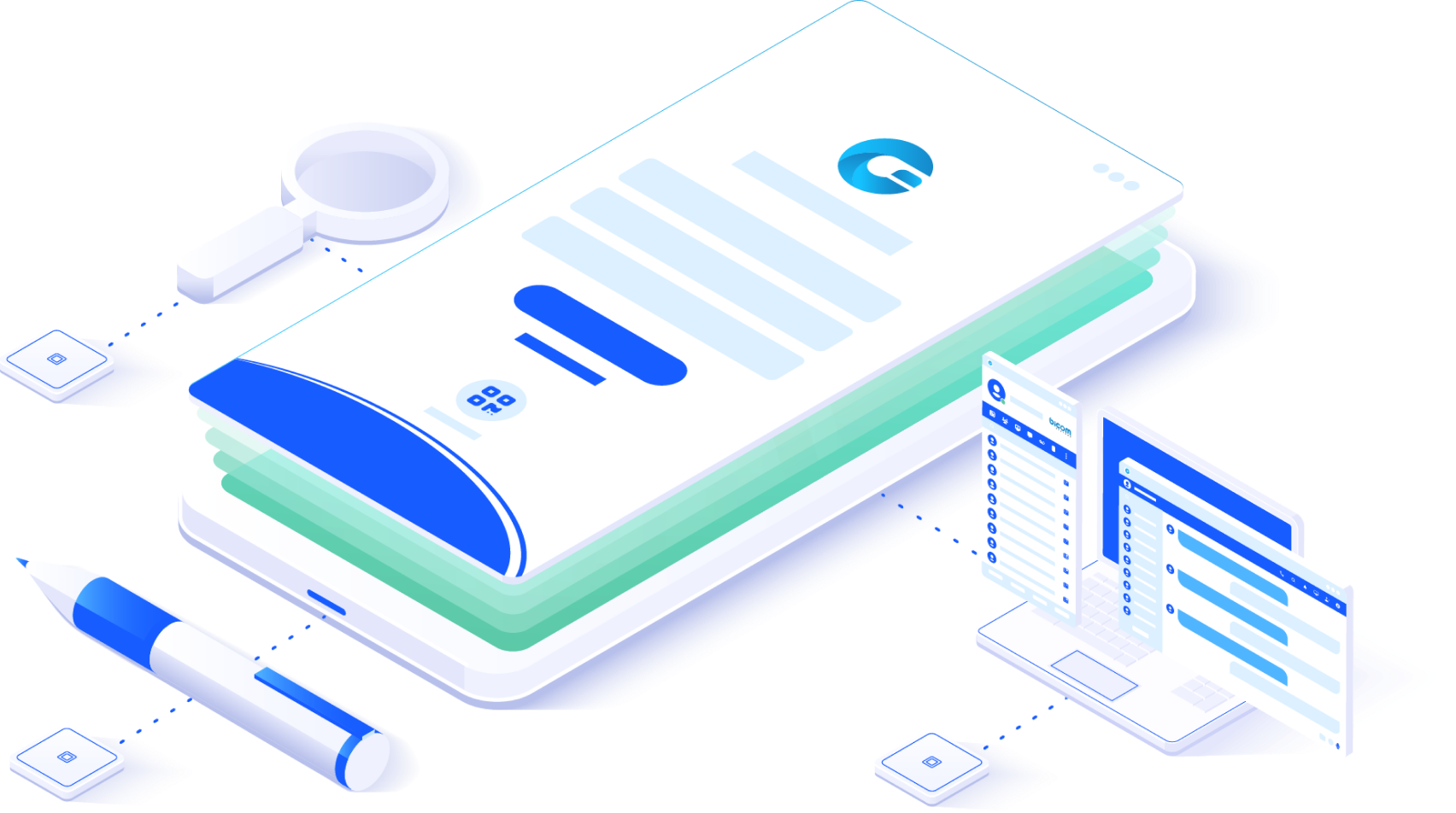 mobile ucaas app illustration